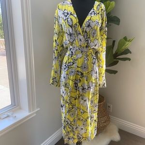 H&M Yellow Floral Print Dress 14